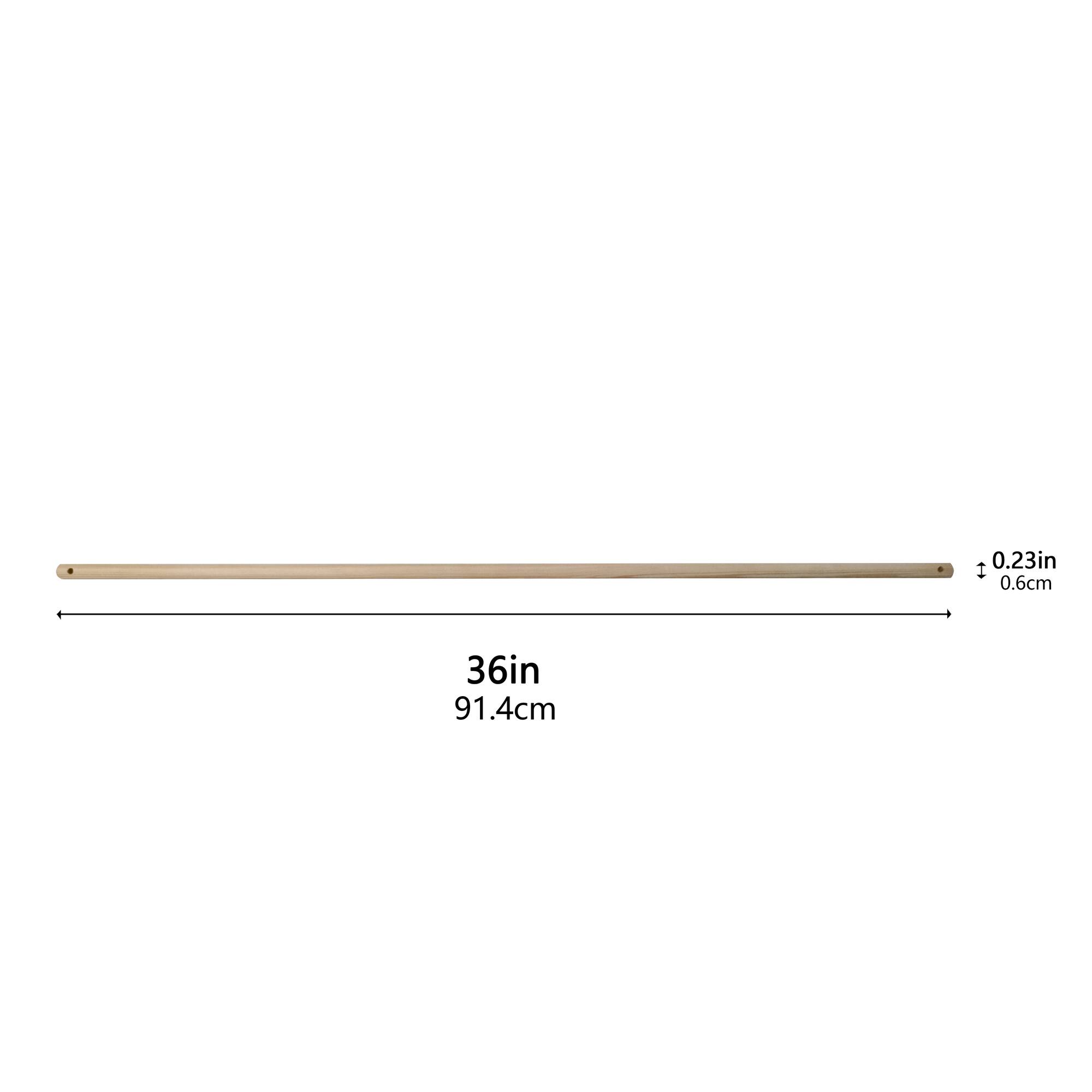 36" Natural Pre-Drilled Wood Dowel by Loops & Threads®